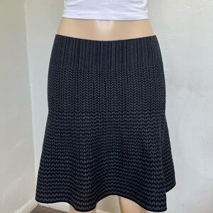 Max Studio Black and Gray A-Line Skirt